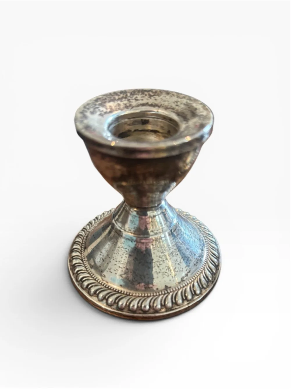 Set Of 2 Vintage Sterling Silver Weighted Candle Stick Holders